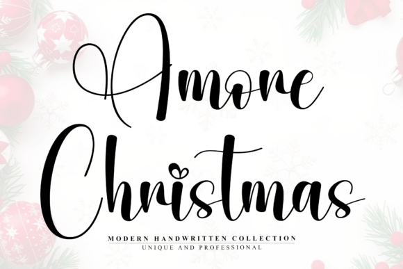 Amore Christmas: A Script Font for Seasonal Campaigns