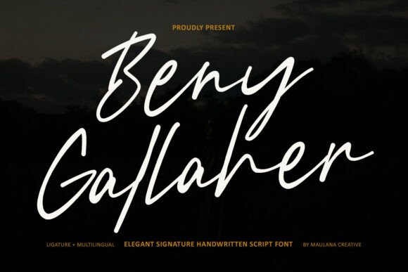Beny Gallaher: A Script Font with Signature Elegance
