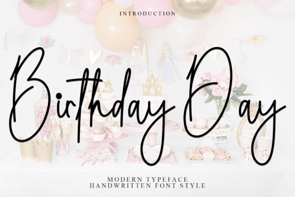 Birthday Day: A Script Font for Digital Design