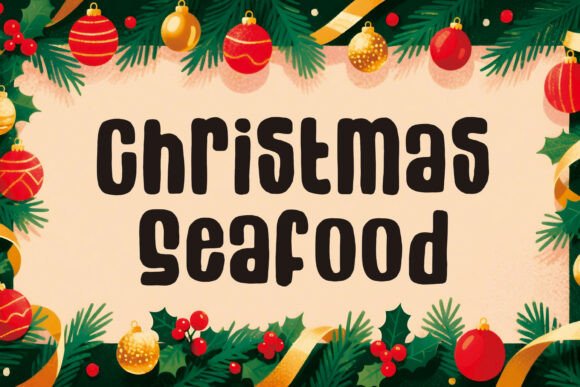 Christmas Seafood: A Festive Script Font for Web Design