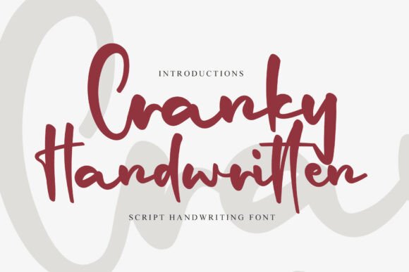 Cranky Handwritten: A Timeless Script Font for Digital Design