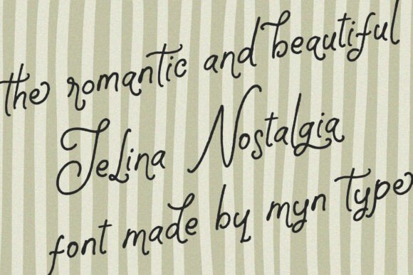 Jelina Nostalgia: A Script Font with Soul