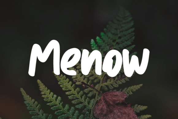 Menow: A Script Font for Crafters and Product Creators