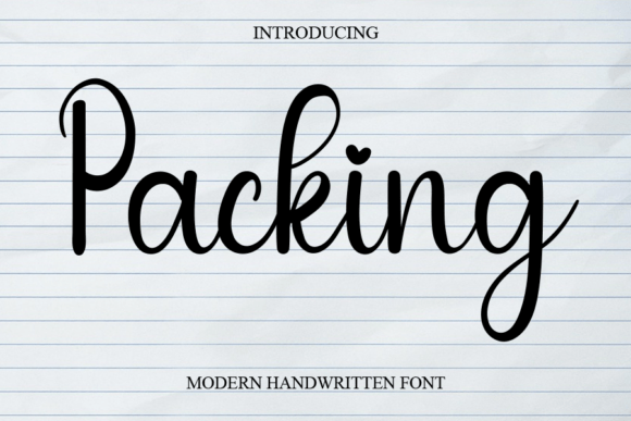 Packing: A Simple Handwritten Font for Real-World Branding