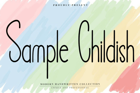 Sample Childish: A Playful Script Font for Web Design