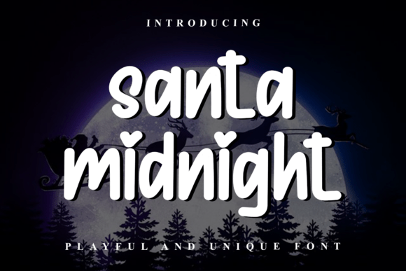 Santa Midnight Font for Handmade Creators